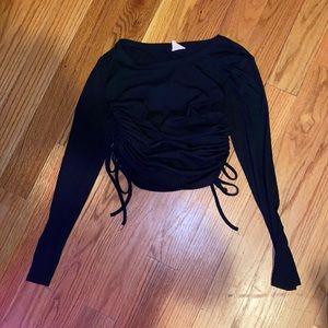 Black Ruched Top